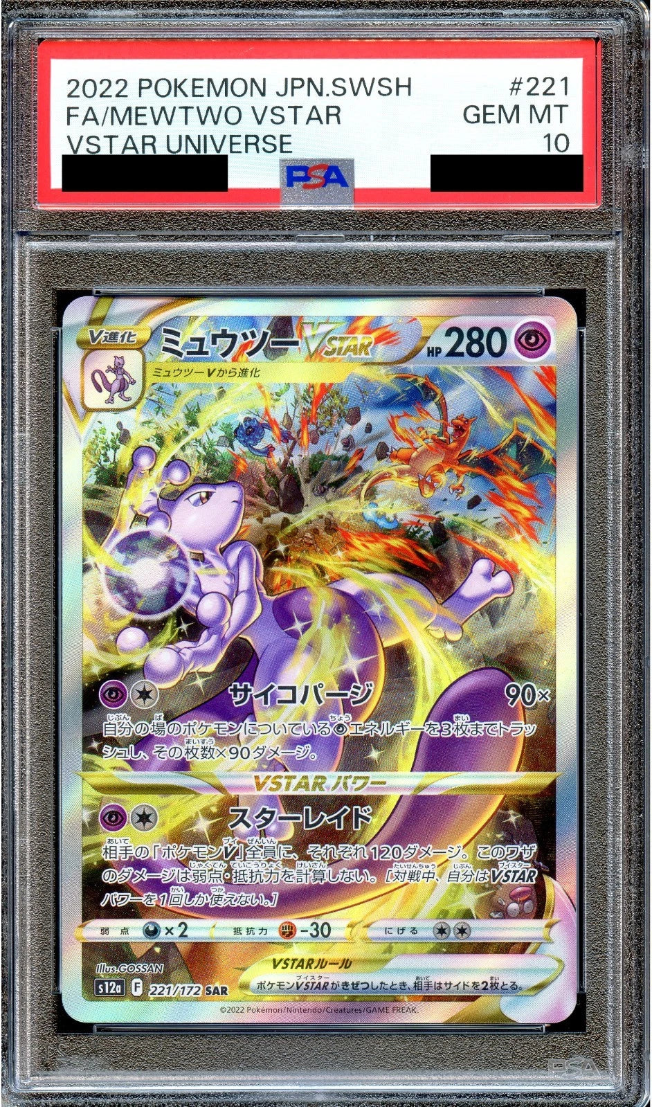 PSA 10 Mewtwo VSTAR #221 Pokemon (JPN)